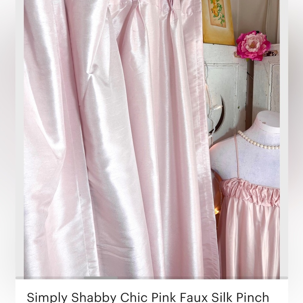 Simply Shabby Chic Light Pink Curtain Panels - Picture 4 of 12